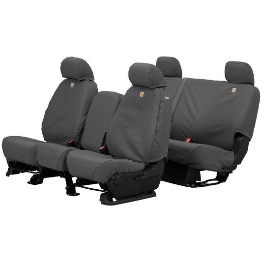 COVERCRAFT SSC3349CAGY Covercraft Carhartt SeatSaver Front Row Custom Fit Seat Cover for Select Ford F-150 Models - Duck Weave (Gravel)