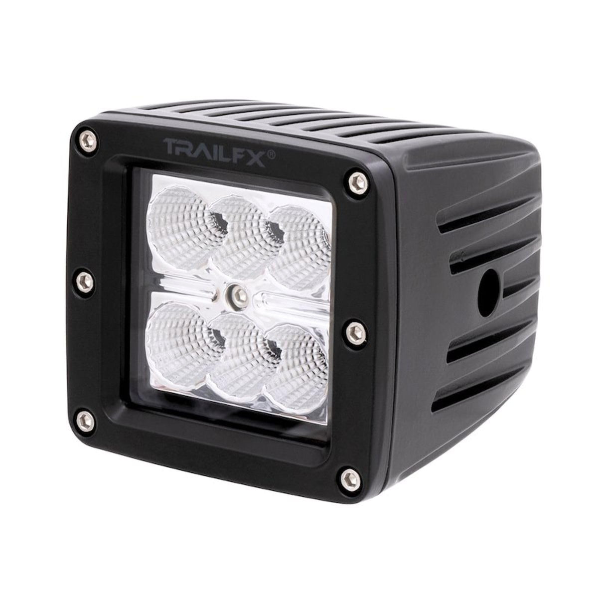 TRAILFX 3X2F1 Trailfx Driving/Fog Light 3X2F1, LED Bulb, 6 Clear LED 3 Watt Bulbs, 3 Inch Square, 90 Degree Flood Beam, Amber Polycarbonate Lens, Bracket Mount, 18 Watt Blubs Amp Draw 1.4 AMP At 12 Volts, Single