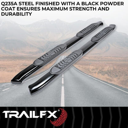 TRAILFX A7068B Trailfx Trail FX A7068B 5" Oval Bent END BAR BLK
