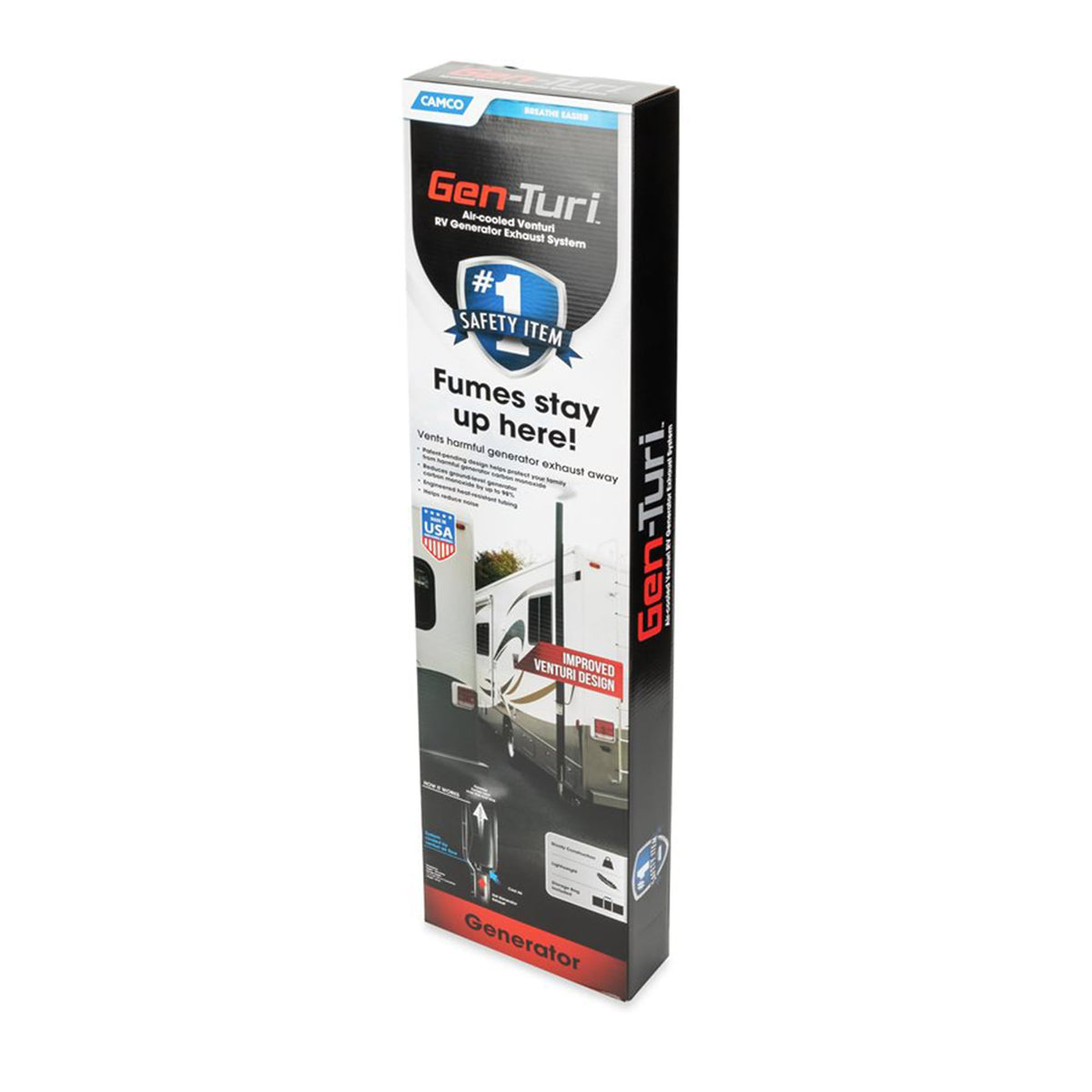 CAMCO 44461 Camco Gen-Turi RV Generator Exhaust Venting System - Made in the USA