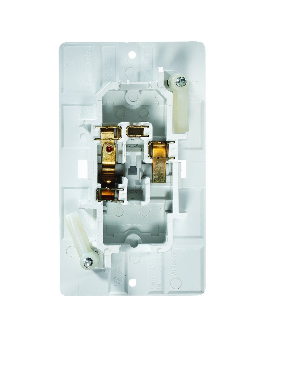 RV DESIGNER S821 RV Designer S821, Self Contained Wall Switch with Cover Plate, White, AC Electrical