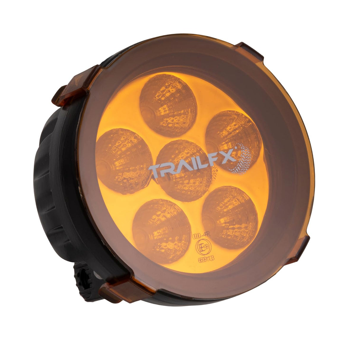 TRAILFX 3RNDF1 TrailFX 3RNDF1 Round Lights LED Utility Work Light 3.5 Inch 18W Flood Beam 1440 Raw Lumens Black Aluminum IP67 and IP69K Pedestal Mount with Bracket and Installation Hardware