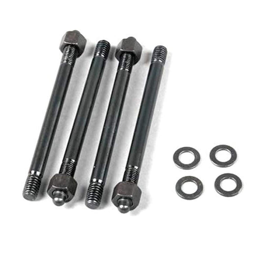 ARP 200-2415 ARP Carburetor Stud, 5/16-18 and 5/16-24 in Thread, 4.4 in Long, Hex Nuts, Chromoly, Black Oxide, Set of 4