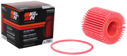 K&N HP-7021 Oil Filter: 20,000 Mile Engine Protection, High