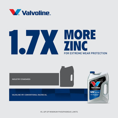VALVOLINE 822388 Valvoline VR1 Racing SAE 10W-30 Motor Oil 1 QT, Case of 6