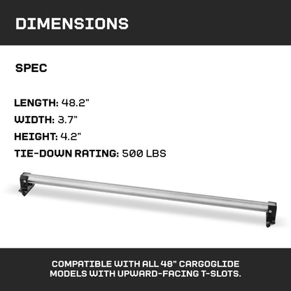 CARGOGLIDE C0050-BAR48-ALM Cross Bar Kit for 48" CargoGlide | Includes 1 Cross Bar and 1 Footer Kit | for Full-Size Truck Only