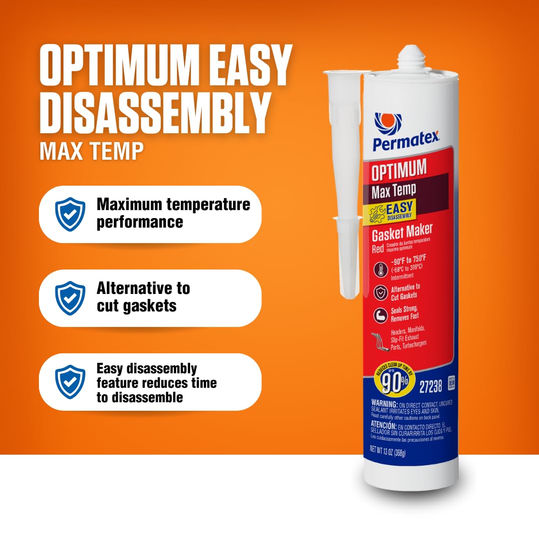 PERMATEX 27238 Permatex Optimum Red High Temperature Gasket Maker 13 oz