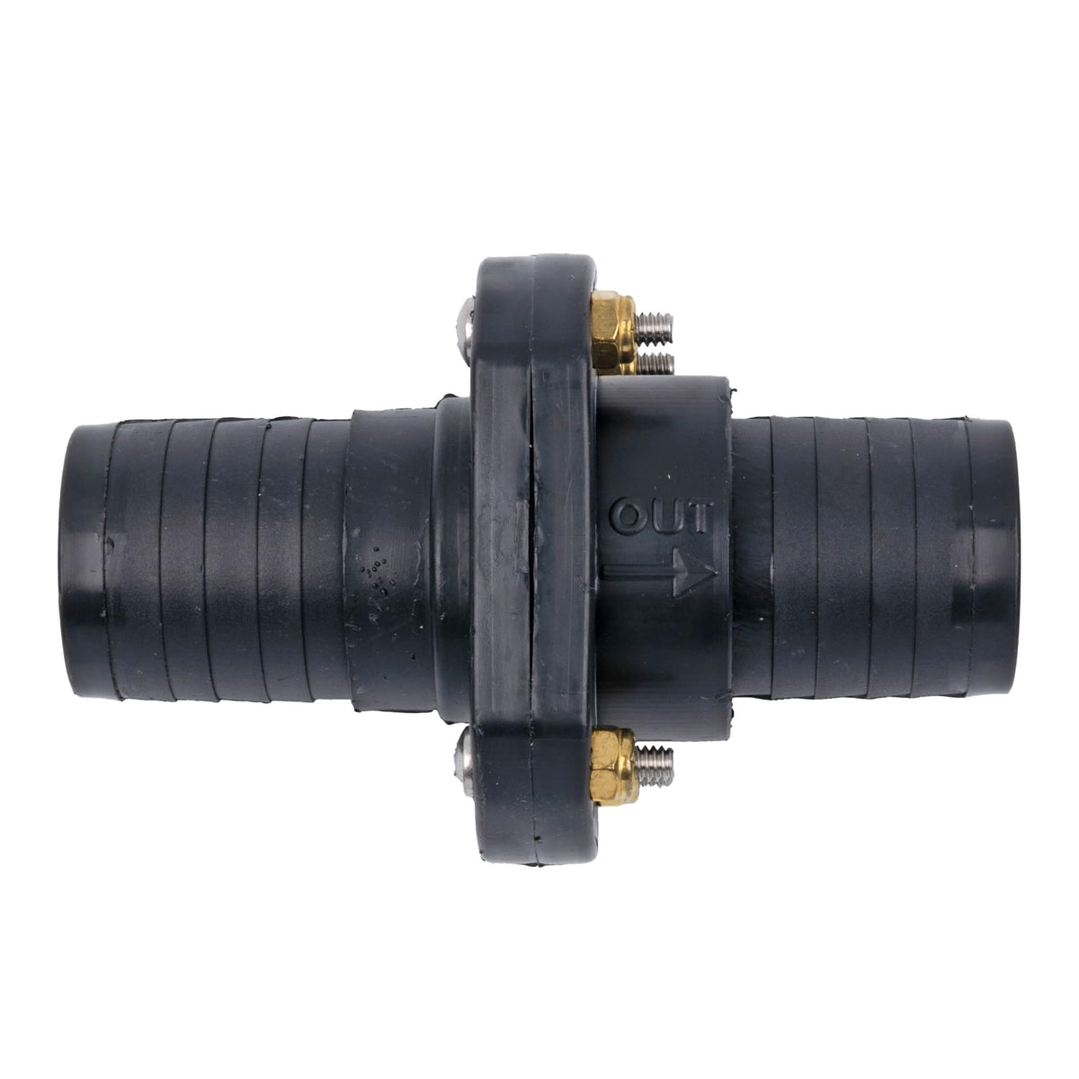 T-H MARINE ILS-1500-DP T. H. Marine T-H Marine Double Barb Inline Scupper Check Valve - Fits 1-1/2" Hose, Black