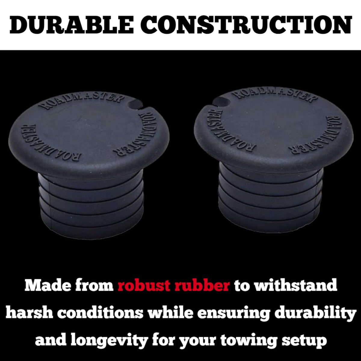 ROADMASTER 210 Roadmaster 210 Pair of Baseplate Plugs for 1-1/2" ID Tubes | Designed for EZ Twistlock Style Baseplates with Round Tubes | Replaces Baseplate Arms When Removed |