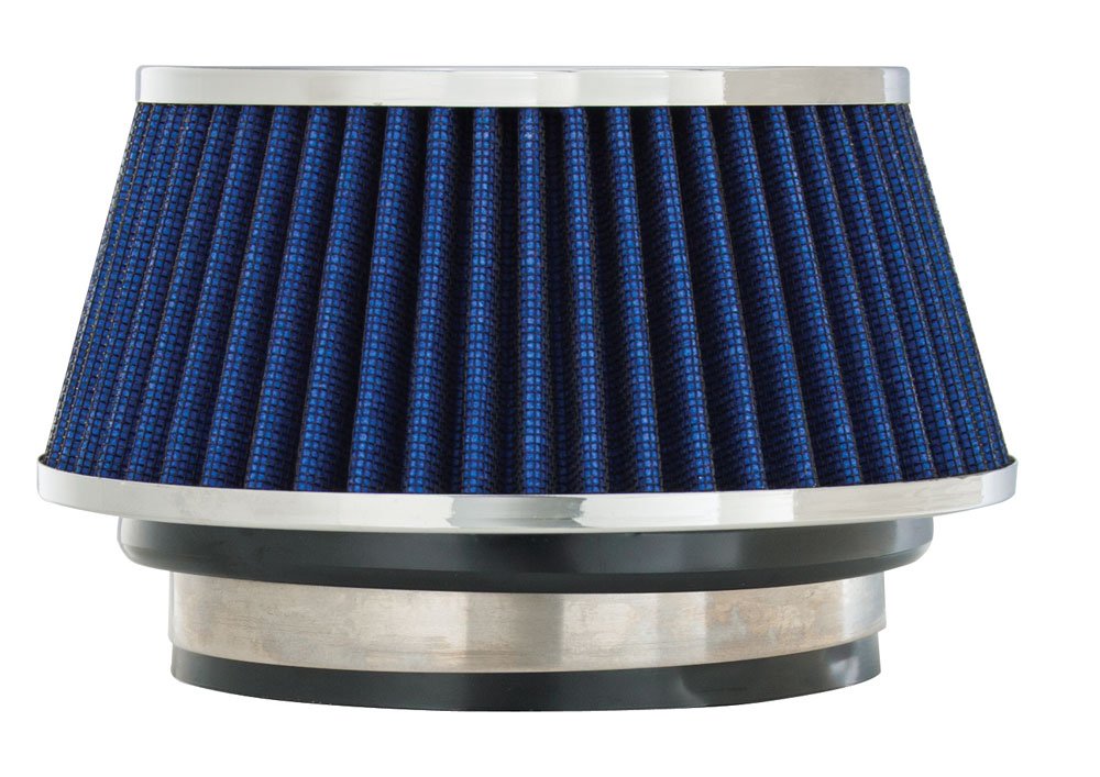 SPECTRE 8166 Spectre Performance Universal Clamp-On Air Filter: High Performance,Washable Filter: Round Tapered; 3 in/3.5 in/4 in Flange ID; 2.625 in (67mm) H; 6 in (152mm) Base; 4.75 in (121 mm) Top,SPE-8166,Blue
