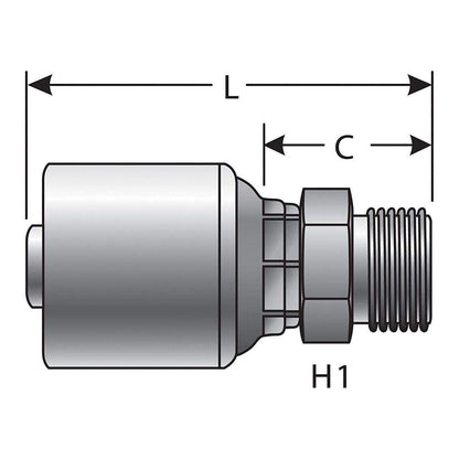 Gates G25810-0608 HYDRAULIC COUPLING-MEGACRIMP