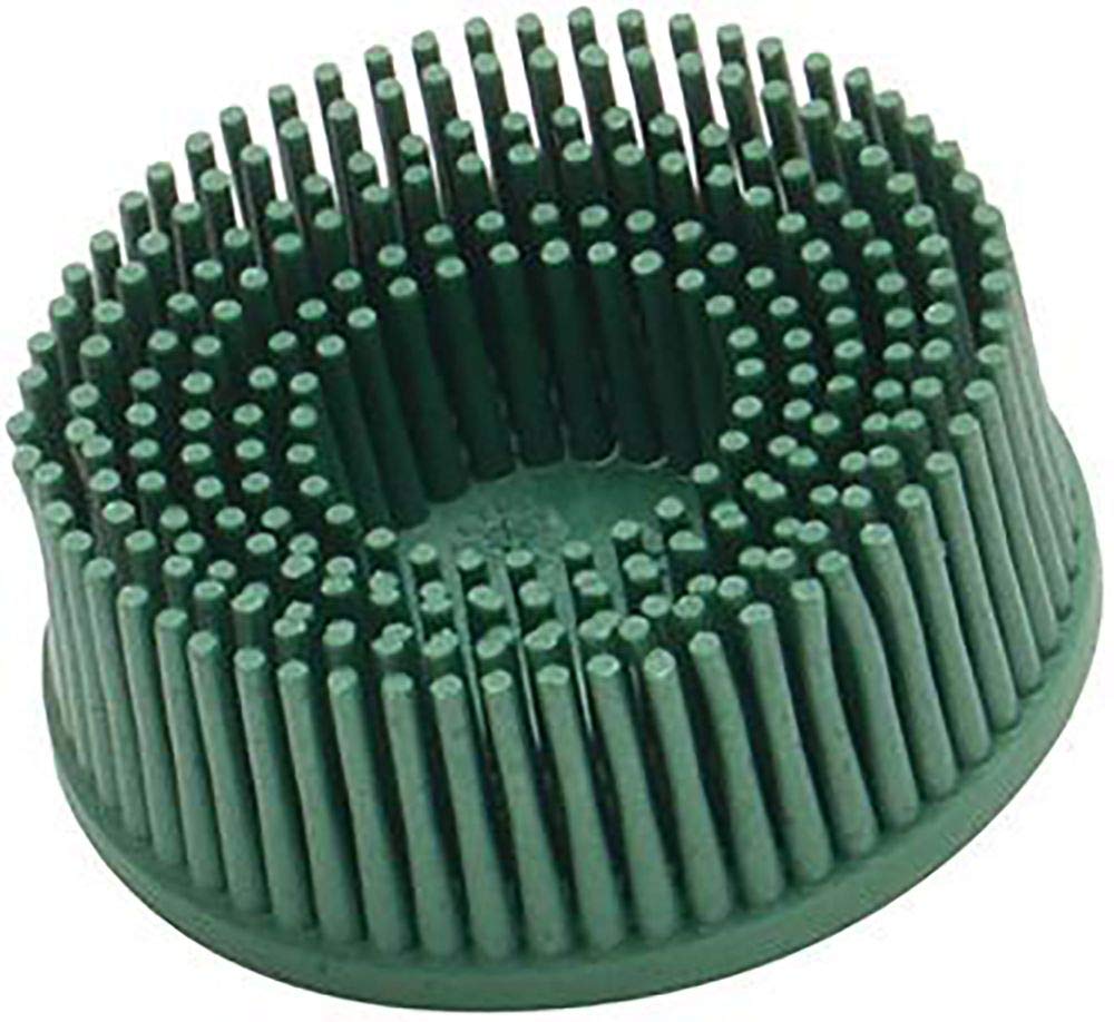 3M 07524 3M 07524 Roloc 2" x 5/8 Tapered Coarse Bristle Disc (Pack of 10) , Green