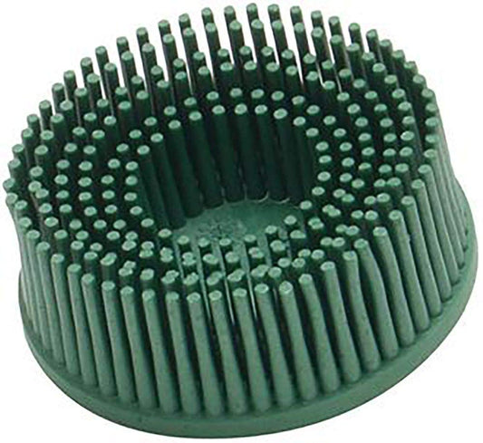 3M 07524 3M 07524 Roloc 2" x 5/8 Tapered Coarse Bristle Disc (Pack of 10) , Green