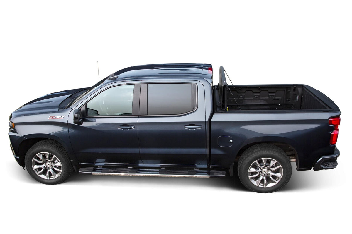 LEER 631137 LEER HF350M Tri-Folding Truck Bed Tonneau Cover, Fits Dodge Ram 1500 Crew Cab and Ram Classic, Years 2009-2018 and 2019, 5'7" Truck Bed, Black