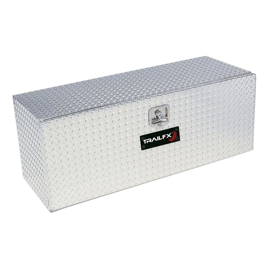 TRAILFX 190361 TrailFX Truck Bed Tool Box Single Lid Underbody Polished 16-Gauge Diamond Tread Aluminum 6.8 Cubic Foot 36" Length 17-1/2" Width 18" Height Bright Finish TrailFX 190361