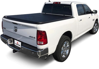 LEER 630289 LEER Latitude | Fits 2007-2021 Toyota Tundra with 5.6 FT Bed with Track | Easy Install, Soft Tri-Fold Truck Bed Tonneau Cover (with Track) - Does Not Fit Trail Edition