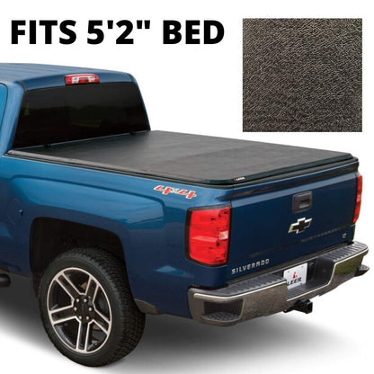 LEER 630105 LEER Latitude | Fits 2015-2025 GM Chevy Colorado/GMC Canyon with 5.2 FT Bed | Easy Install, Soft Tri-Fold Truck Bed Tonneau Cover