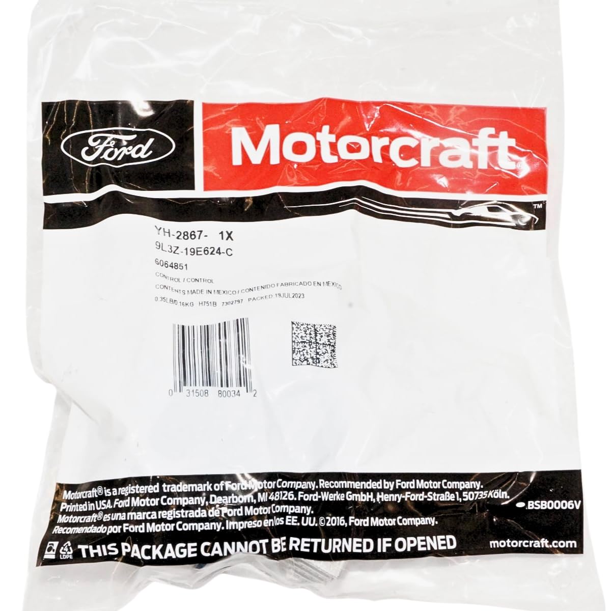 Motorcraft YH2867 HVAC Blower Motor Resistor (Superseded From