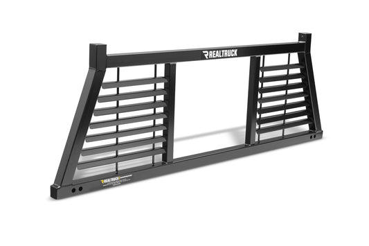 BACKRACK 149LV RealTruck BACKRACK Half Louvered Rack Frame Only | Black, No Drill | 149LV | Fits 2019-2025 Chevrolet/GMC Silverado/Sierra 1500; 2008-2019 & 2022-2025 Toyota Tundra; 2004-2025 Ford F-150 & Others