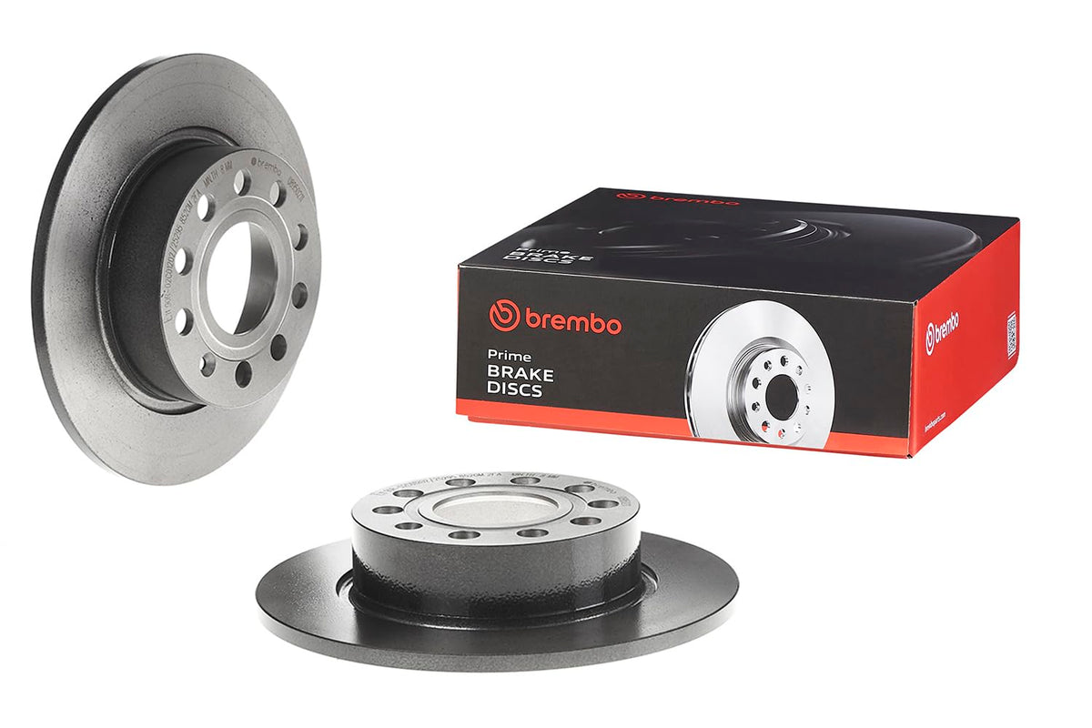 BREMBO 08950211C02 Brembo 08.9502.11 UV Coated solid Rear Brake Rotor AUDI/SEAT/SKODA/SKODA (SVW)/VW/VW (FAW)/VW (SVW) OE# 1K0615601AB