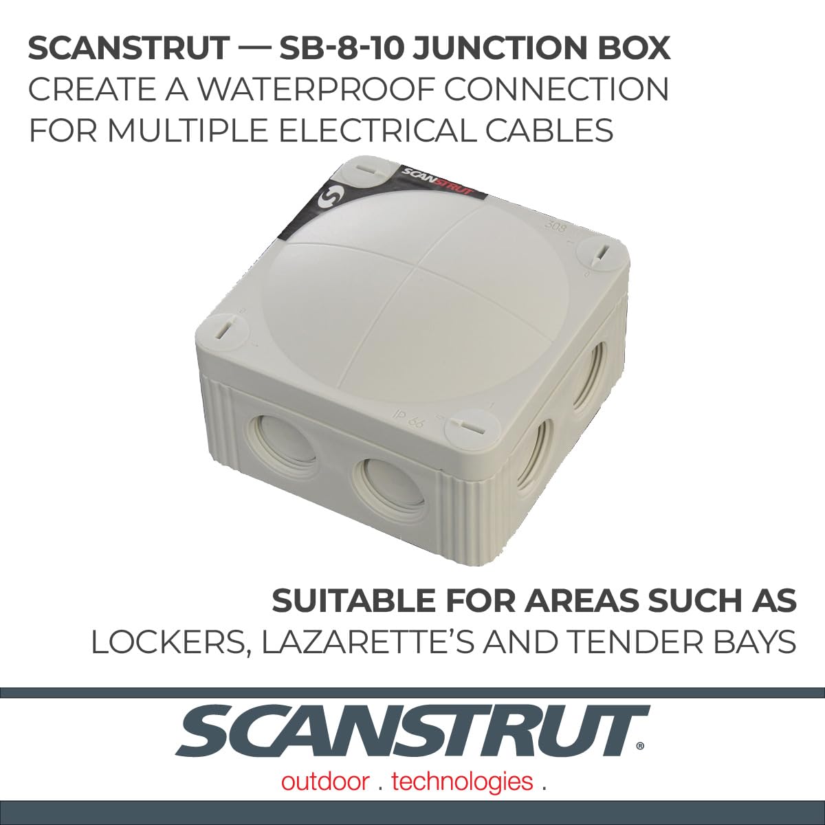 SCANSTRUT SB-8-10 Scanstrut SB-8-10 Waterproof Electrical Junction Box - 10-Way
