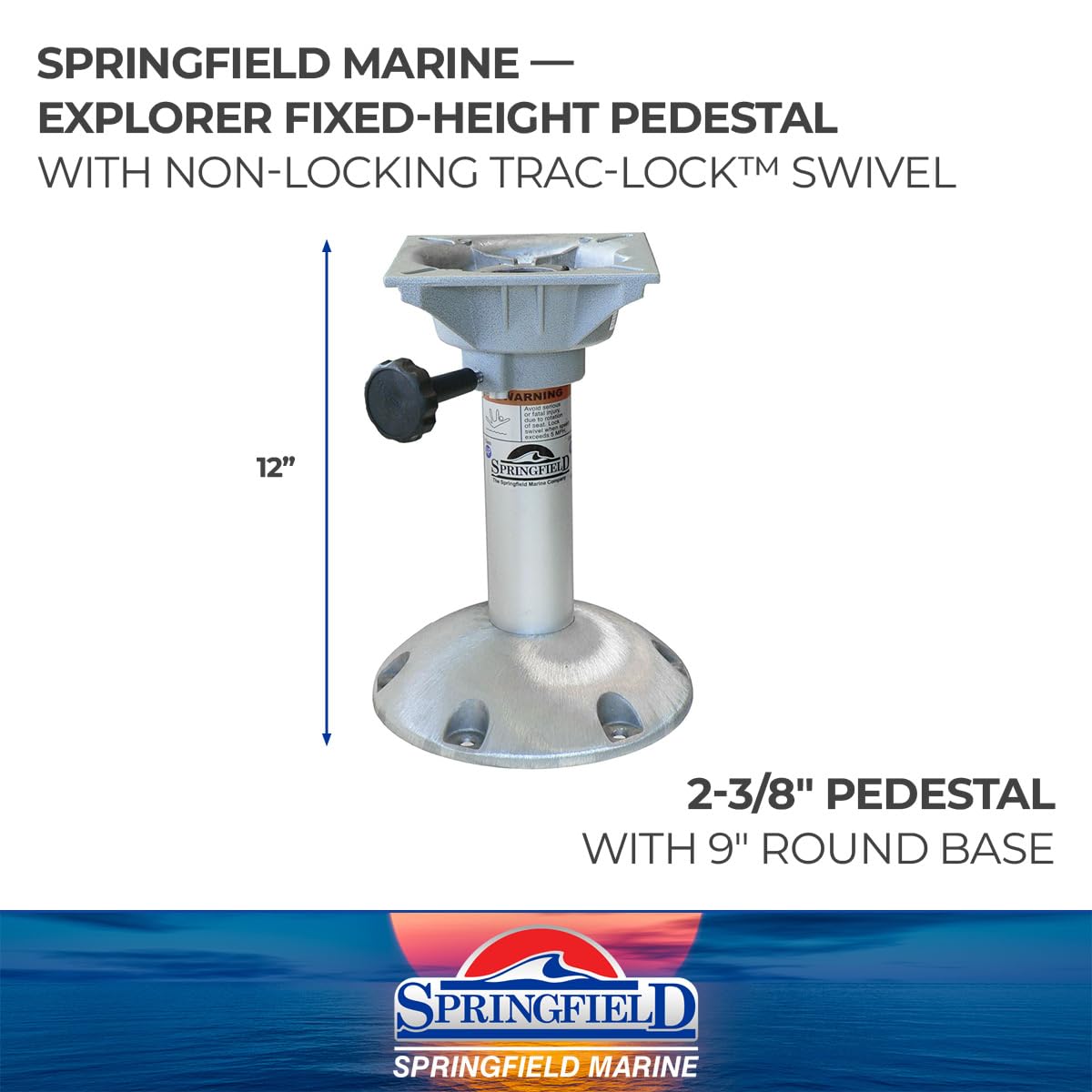 SPRINGFIELD 1250312 Springfield 1250312 Explorer Non-Locking Pedestal Package - 12" Fixed Height