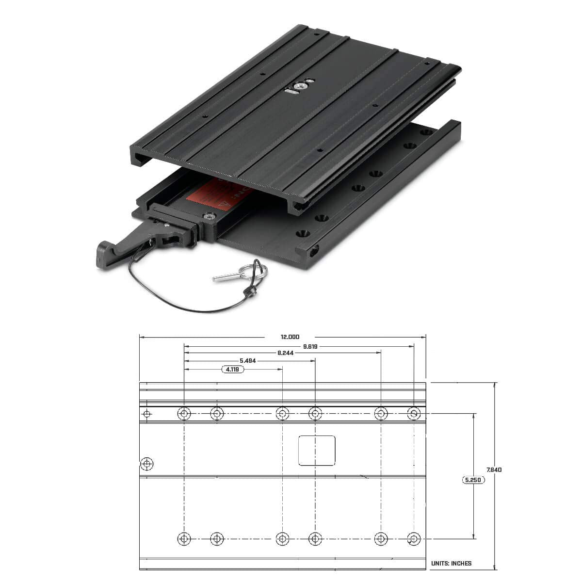MINN KOTA 1854060 Minn Kota MKA-32 Quick Release Bracket for Trolling Motors