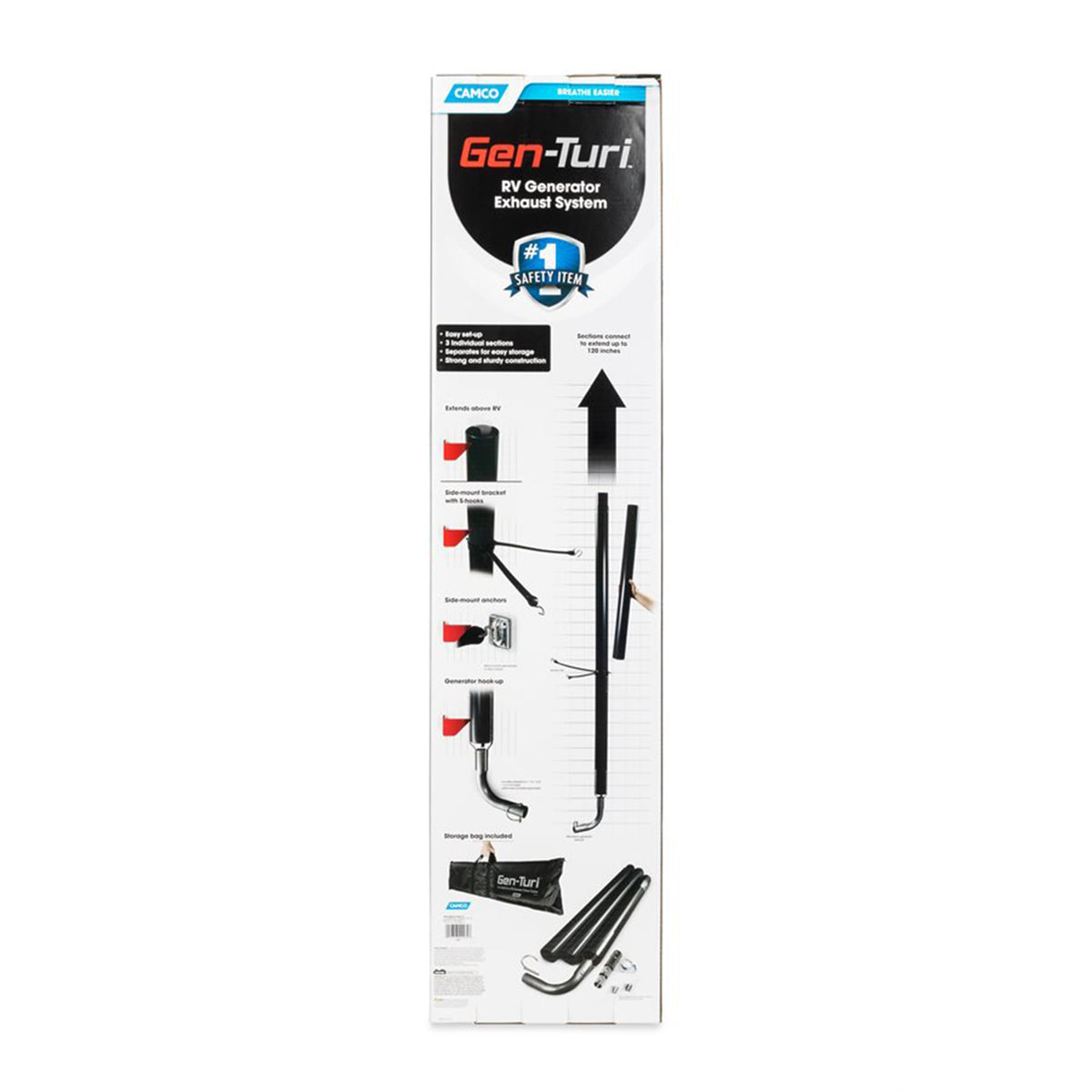 CAMCO 44461 Camco Gen-Turi RV Generator Exhaust Venting System - Made in the USA