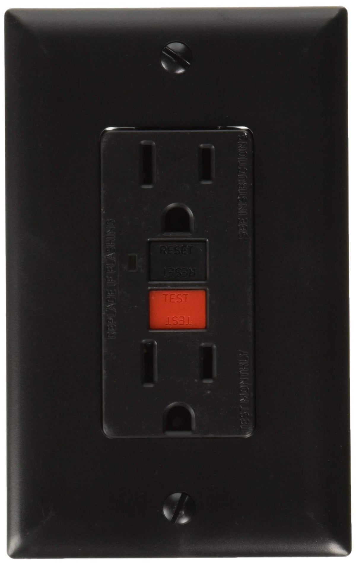 RV DESIGNER S807 RV Designer S807, Dual Outlet GFCI with Cover Plate, Black, AC Electrical