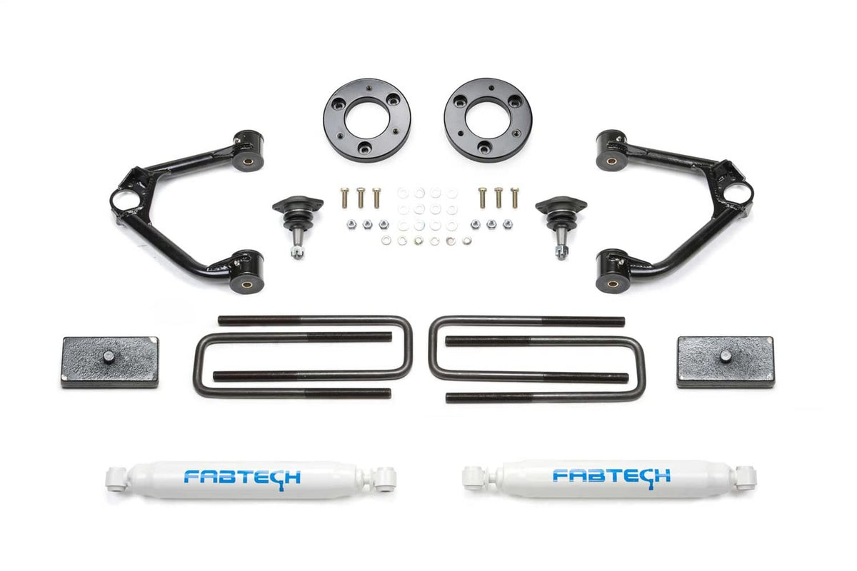 FABTECH K1152 Fabtech K1152 Ball Joint Control Arm Lift System 1.5 in. Lift w/Rear Performance Shocks Ball Joint Control Arm Lift System