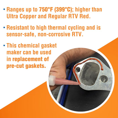 PERMATEX 27238 Permatex Optimum Red High Temperature Gasket Maker 13 oz