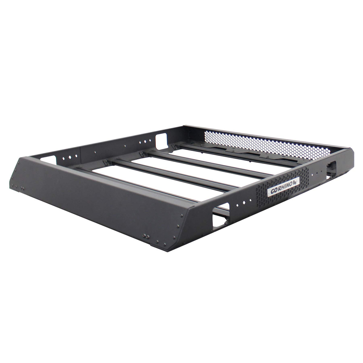 GO RHINO 5934068T Go Rhino SRM 400 Roof Rack - Customizable Basket & Clamps | Textured Black, L: 68" x W: 52" x H: 5.5" | 5934068T