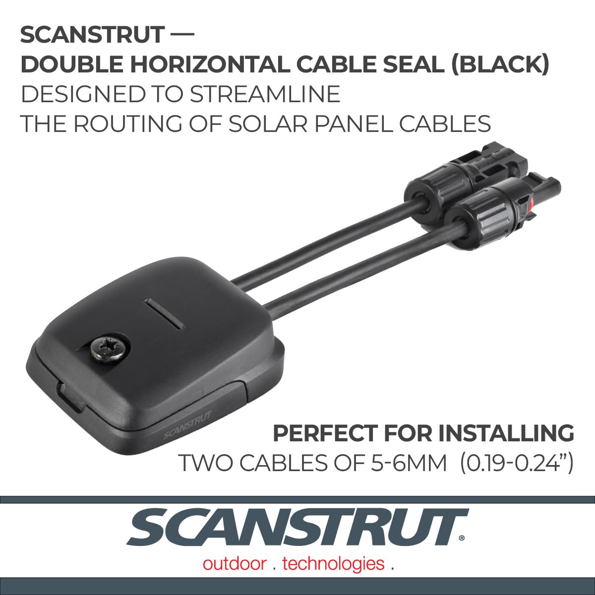 SCANSTRUT DS-HD6-BLK Scanstrut DS-HD6-BLK Horizontal Double Cable Seal – Black