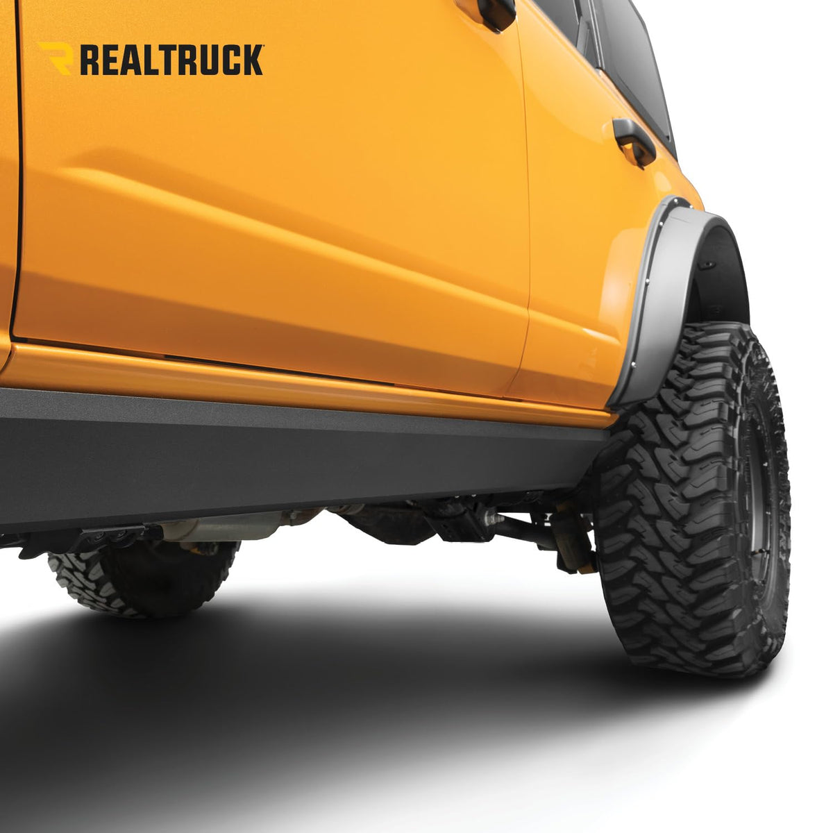 GO RHINO 20413157T RealTruck Volt Power Running Boards for Ford Bronco (2021-2025) 2-Door Excludes Bronco Sport | Aluminum, Protective Bedliner Coating | 20413157T | Electric Powerstep & Retractable Steps