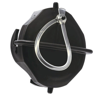 CAMCO 39452 Camco 39452 Heavy Duty Plastic Twist On RV Sewer Hose Replacement Storage Cap with Bayonets for Outdoor Recreational Vehicles, Black