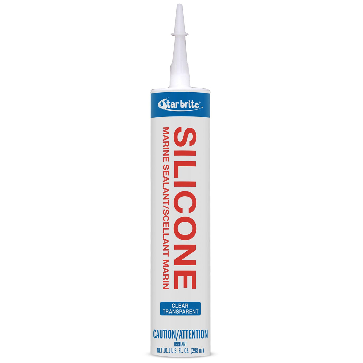 STAR BRITE 082122 STAR BRITE Marine Silicone Sealant - Clear 10.1 Oz - Waterproof, Durable, UV Resistant, for Fiberglass, Metal, Wood, Glass, Ceramic & More (082122)