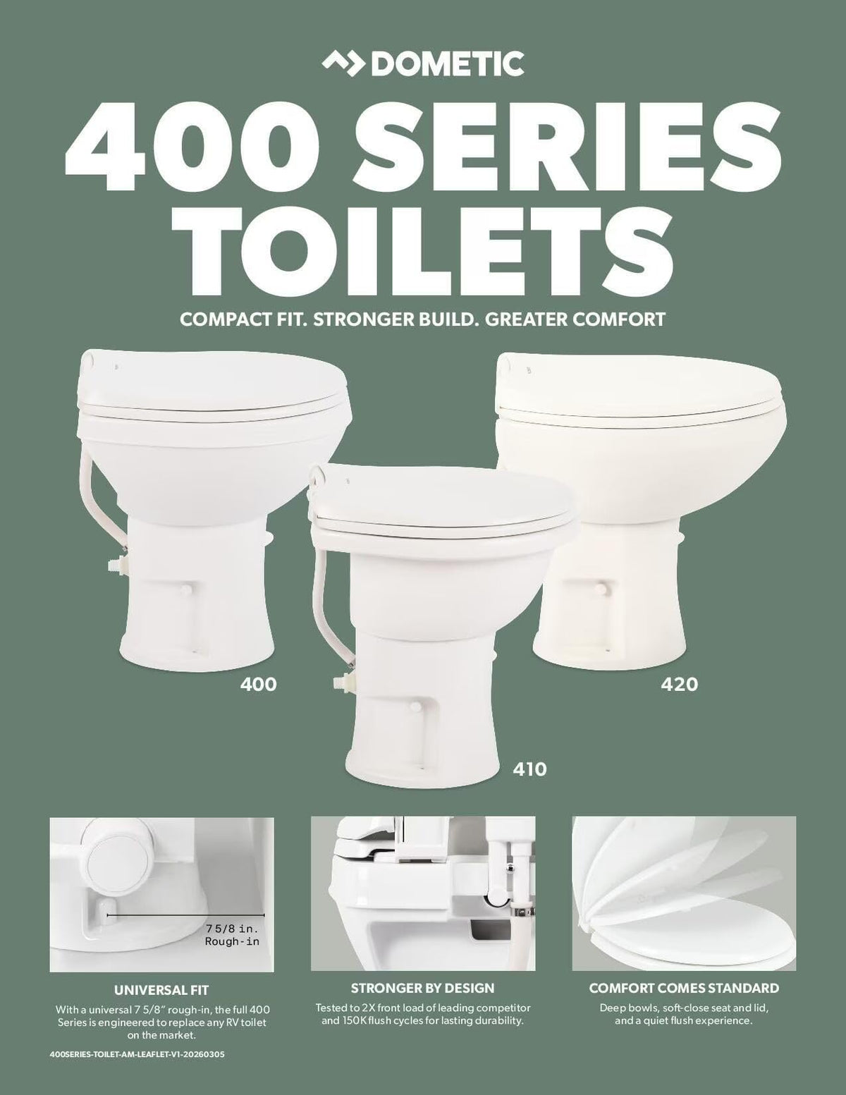 DOMETIC 385311652 Genuine Dometic OEM Base Seal and Mounting Hardware Kit | Dometic and Sealand 300 and 400 Series Toilets | RV Toilet Repair and Replacement Part | White - (385311652)