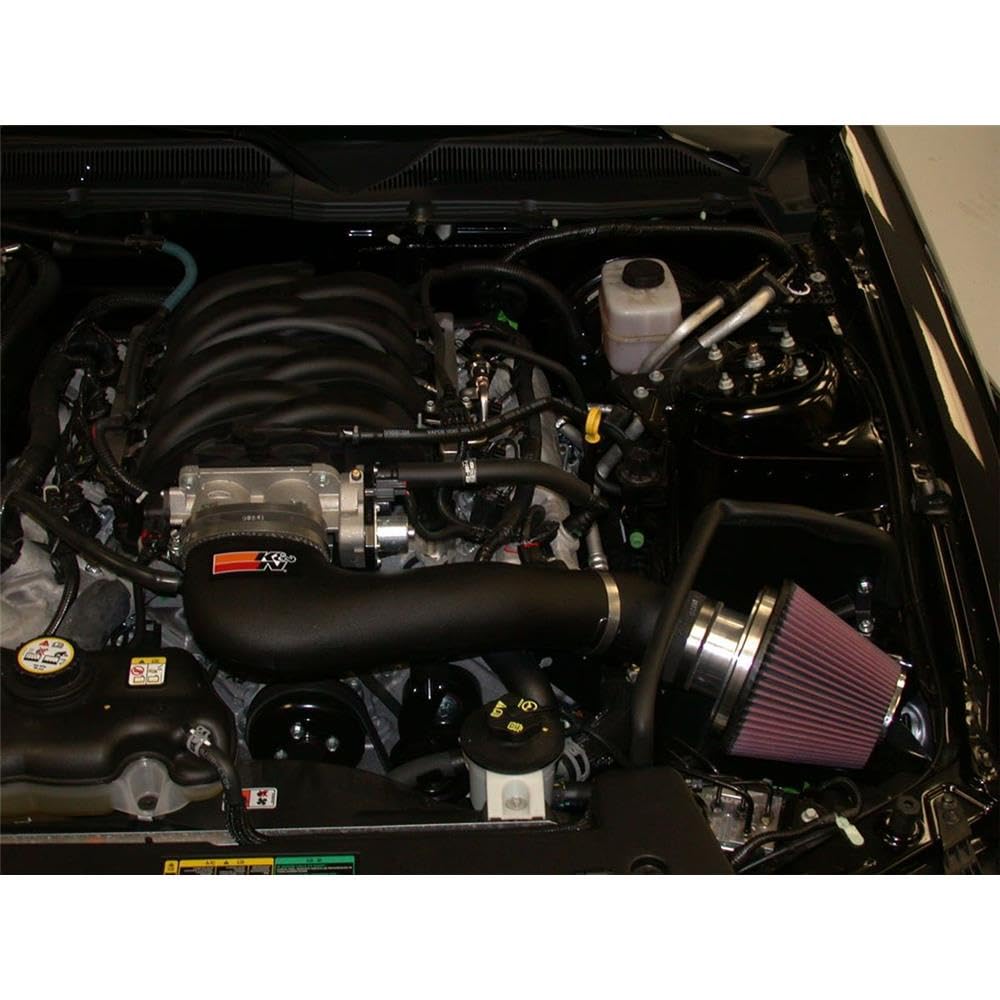K&N FILTER 57-2565 K&N Cold Air Intake System: High-Flow Air Filter, Increase Performance & Acceleration: Compatible with 2005-2006 Ford: Mustang GT, 57-2565