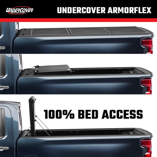 UNDERCOVER AX82000 RealTruck UnderCover ArmorFlex Hard Folding Truck Bed Tonneau Cover | AX82000 | Fits 2017 - 2025 Honda Ridgeline 5' Bed (60")