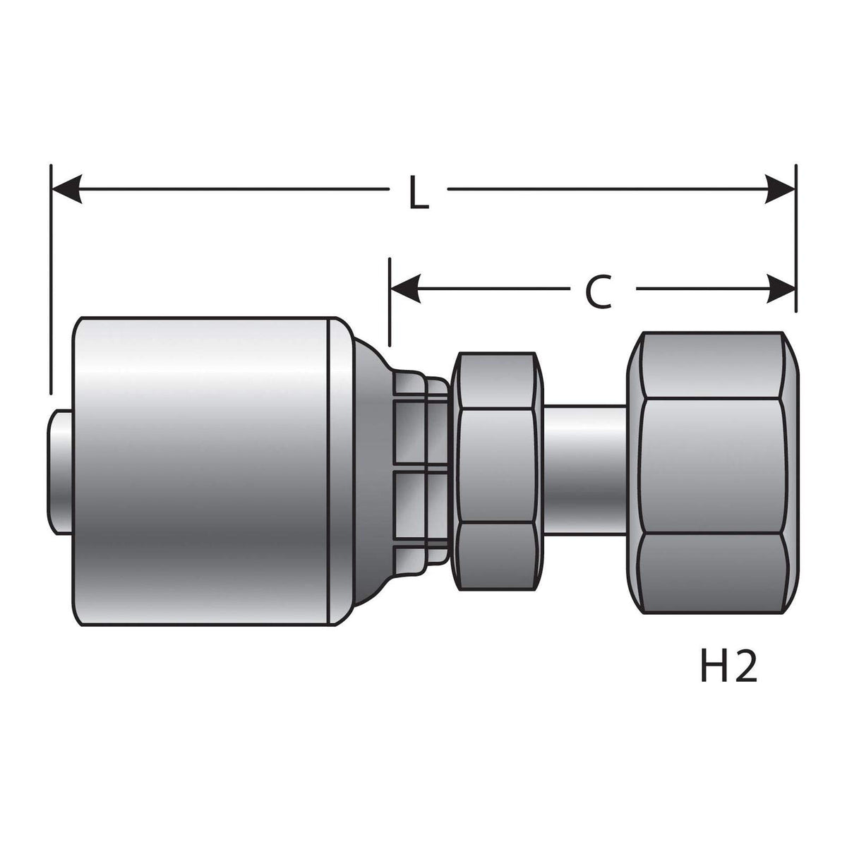Gates G25855-0808 HYDRAULIC COUPLING-MEGACRIMP