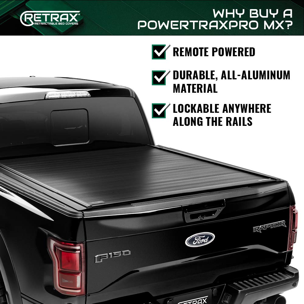 RealTruck 90455 RealTruck Retrax PowertraxPRO MX Retractable Truck Bed Tonneau Cover – 90455 – Fits 2023 - 2025 Chevy/GMC Colorado/Canyon 5' Bed (58.9")