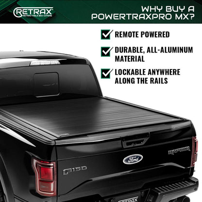 RETRAX 90860 RealTruck Retrax PowertraxPRO MX Retractable Truck Bed Tonneau Cover | 90860 | Fits 2022 - 2025 Toyota Tundra w/o Deck Rail System 5' 7" Bed (66.7")