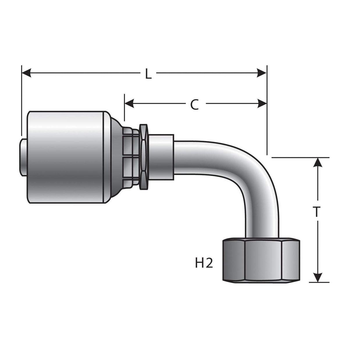 Gates G25181-1616 HYDRAULIC COUPLING-MEGACRIMP