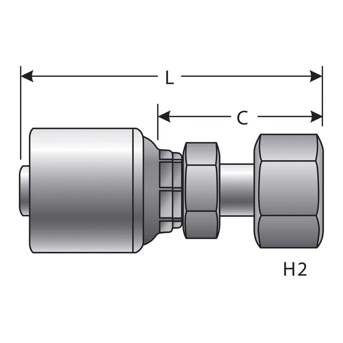 Gates G25930-0404 HYDRAULIC COUPLING-MEGACRIMP