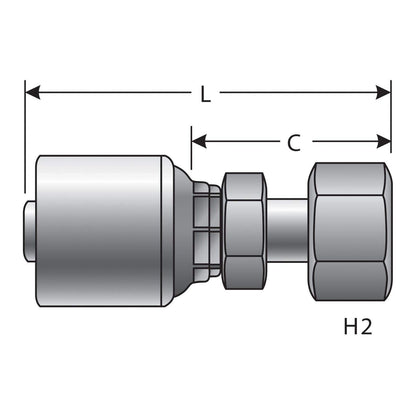 Gates G25930-0404 HYDRAULIC COUPLING-MEGACRIMP