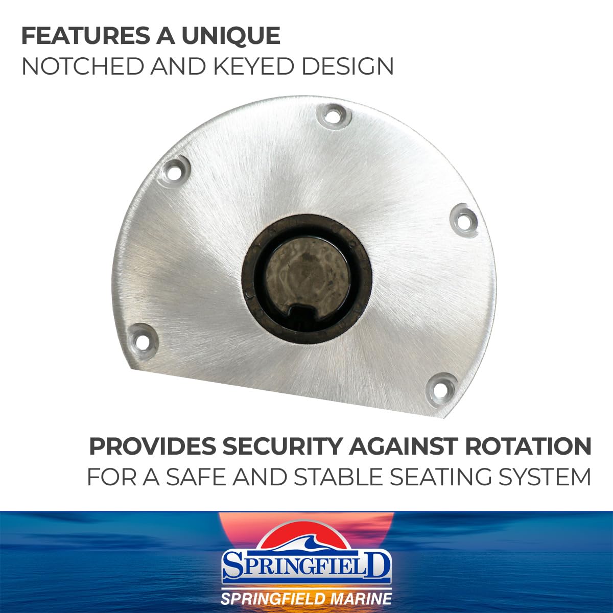 SPRINGFIELD 1300750-L1 Springfield Marine 1300750-L1 Flat Sided Aluminum Base - Left, White
