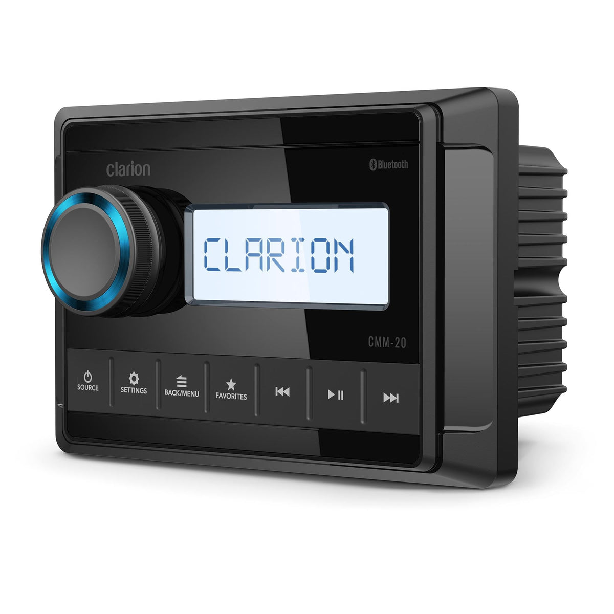 CLARION 010-03223-00 Clarion CMM-20 Marine Source Unit with LCD Display, IP66 Weatherproof Rating, Weather Band, Bluetooth