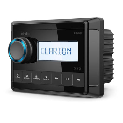CLARION 010-03223-00 Clarion CMM-20 Marine Source Unit with LCD Display, IP66 Weatherproof Rating, Weather Band, Bluetooth
