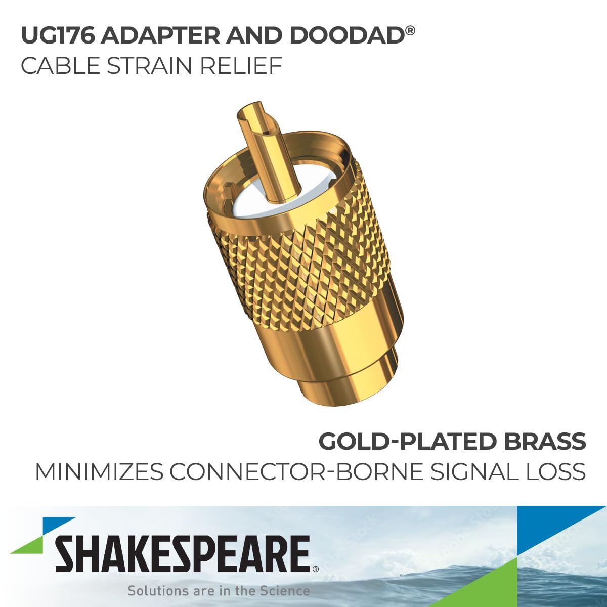 SHAKESPEARE PL-259-8X-G Shakespeare PL-259-8X-G GOLD PLATED PL-259 CONNECT W/UG176