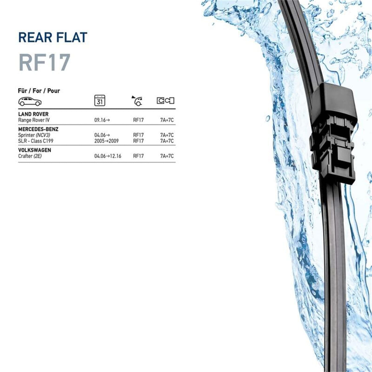 Hella 358179171 9XW 358 179-171 Rear Flat Wiper Blade